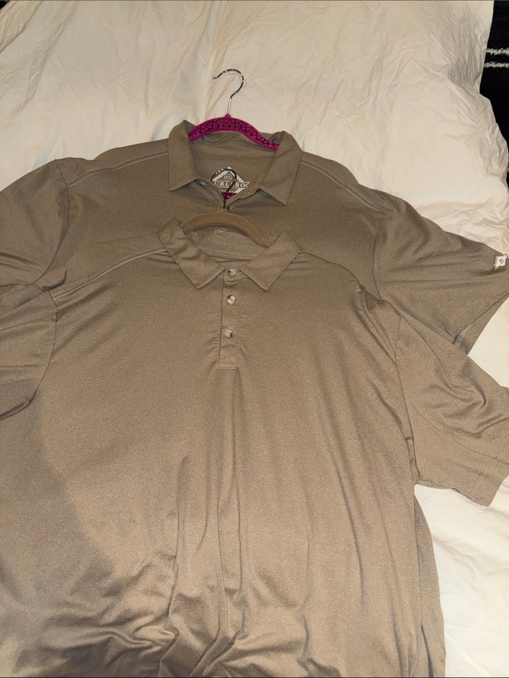 BURLEBO Men's Polo Shirt - Taupe Brown